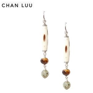 CHAN LUU Sterling Silver Column Earrings